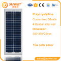 melhor painel solar solar feito sob encomenda de price15w 12v 12v com CE TUV